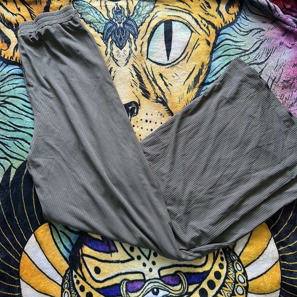 grey flare pants